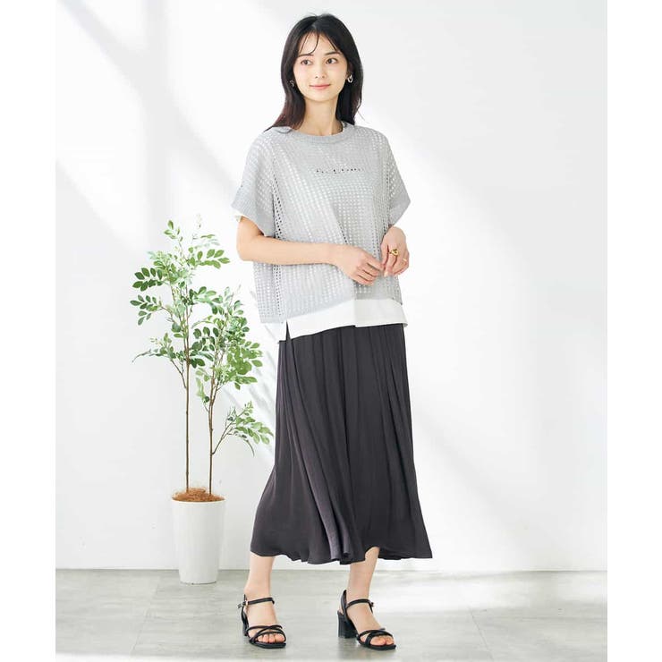 ラメメッシュサマーニット | a.v.v【WOMEN】 | 詳細画像18 