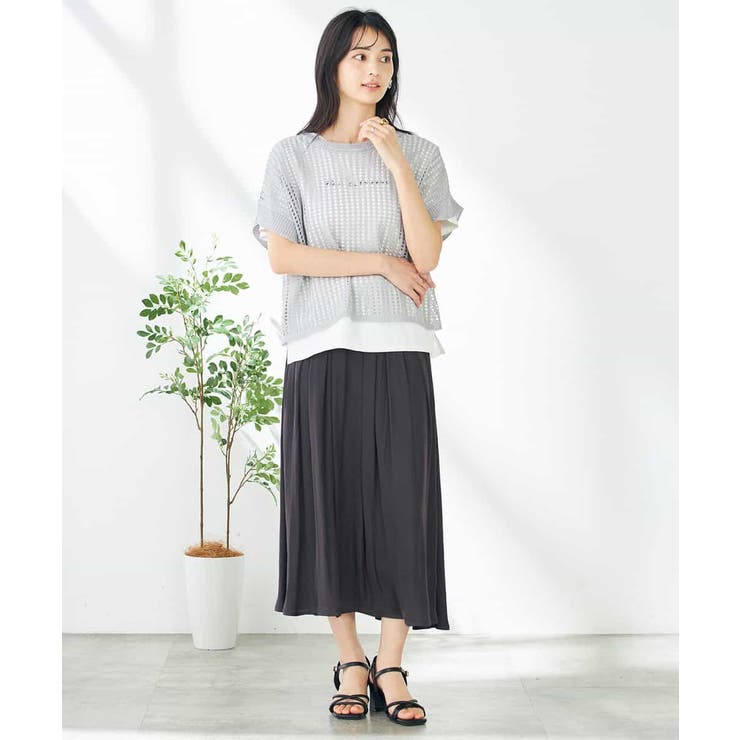 ラメメッシュサマーニット | a.v.v【WOMEN】 | 詳細画像19 