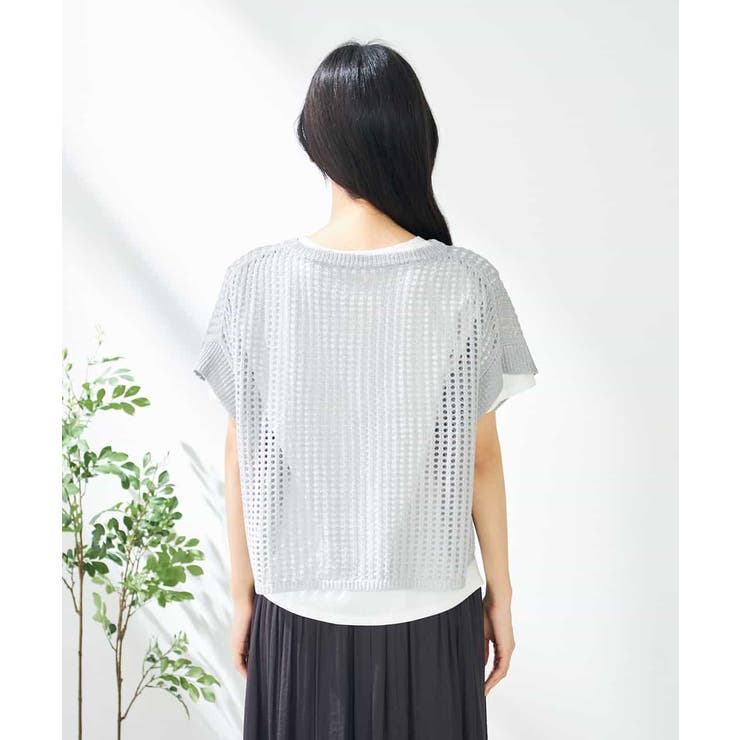 ラメメッシュサマーニット | a.v.v【WOMEN】 | 詳細画像23 