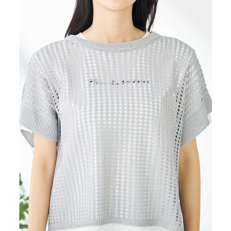 ラメメッシュサマーニット | a.v.v【WOMEN】 | 詳細画像24 