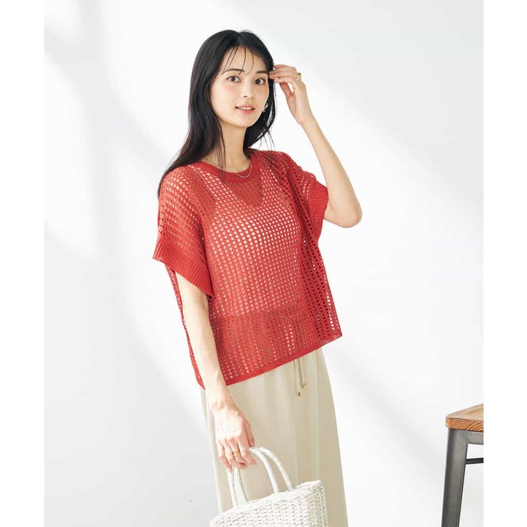 ラメメッシュサマーニット | a.v.v【WOMEN】 | 詳細画像3 