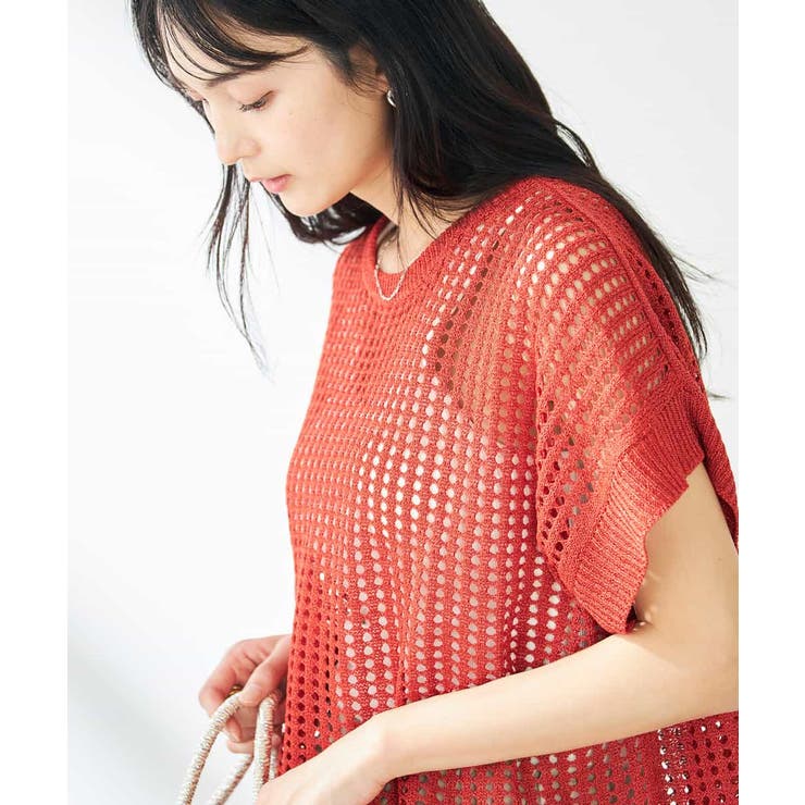 ラメメッシュサマーニット | a.v.v【WOMEN】 | 詳細画像4 