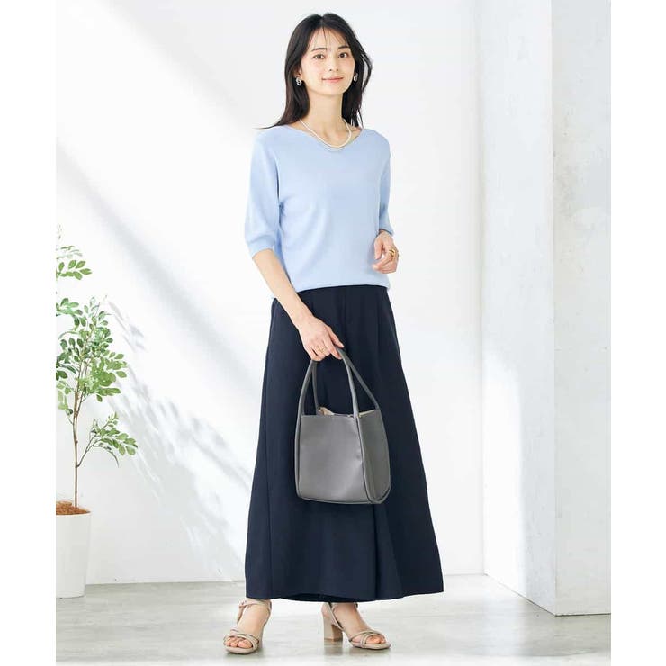 【接触冷感/UVカット/洗える】Vネックハーフスリーブ美ラクるサマーニット | a.v.v【WOMEN】 | 詳細画像41 