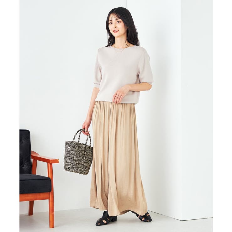 【接触冷感/UVカット/洗える】ボートネックハーフスリーブ美ラクるサマーニット | a.v.v【WOMEN】 | 詳細画像21 