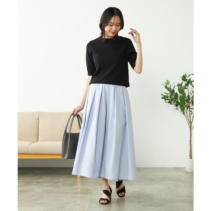 【接触冷感/UVカット/洗える】ボートネックハーフスリーブ美ラクるサマーニット | a.v.v【WOMEN】 | 詳細画像26 