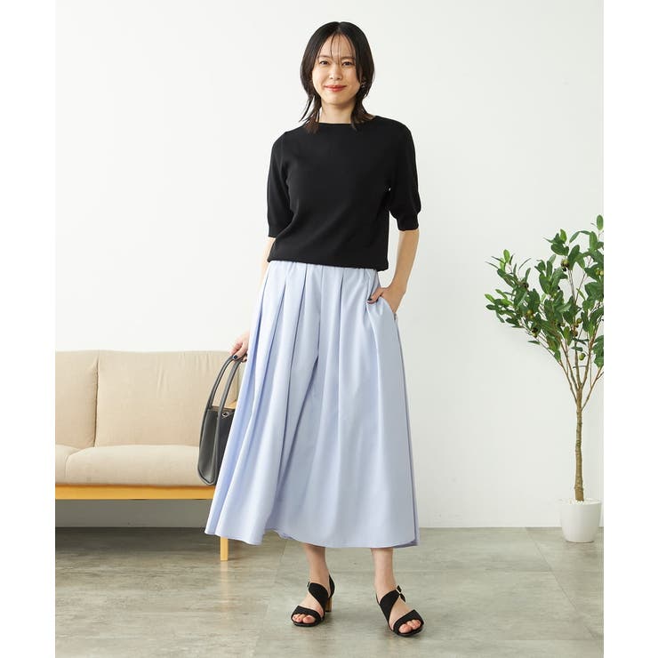 【接触冷感/UVカット/洗える】ボートネックハーフスリーブ美ラクるサマーニット | a.v.v【WOMEN】 | 詳細画像27 