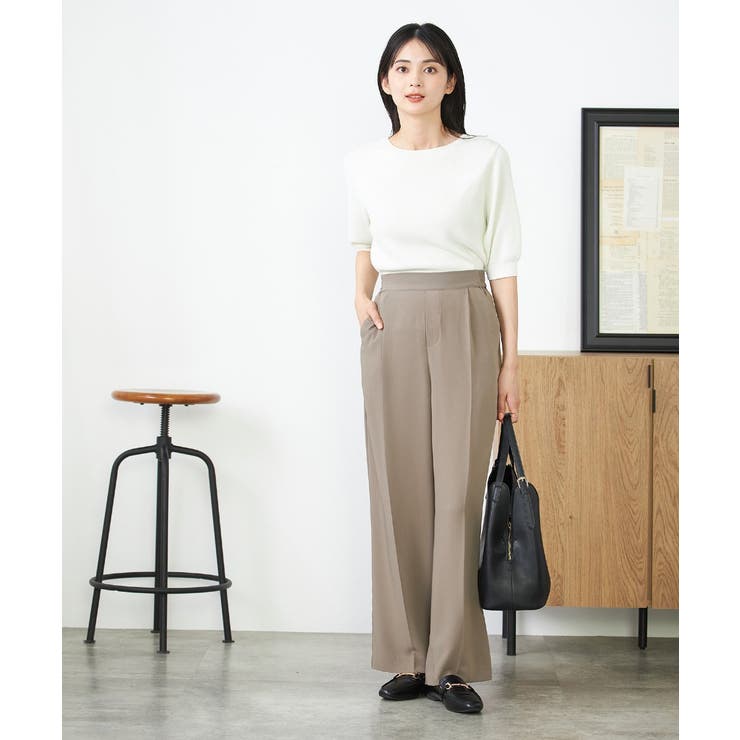 【接触冷感/UVカット/洗える】ボートネックハーフスリーブ美ラクるサマーニット | a.v.v【WOMEN】 | 詳細画像31 