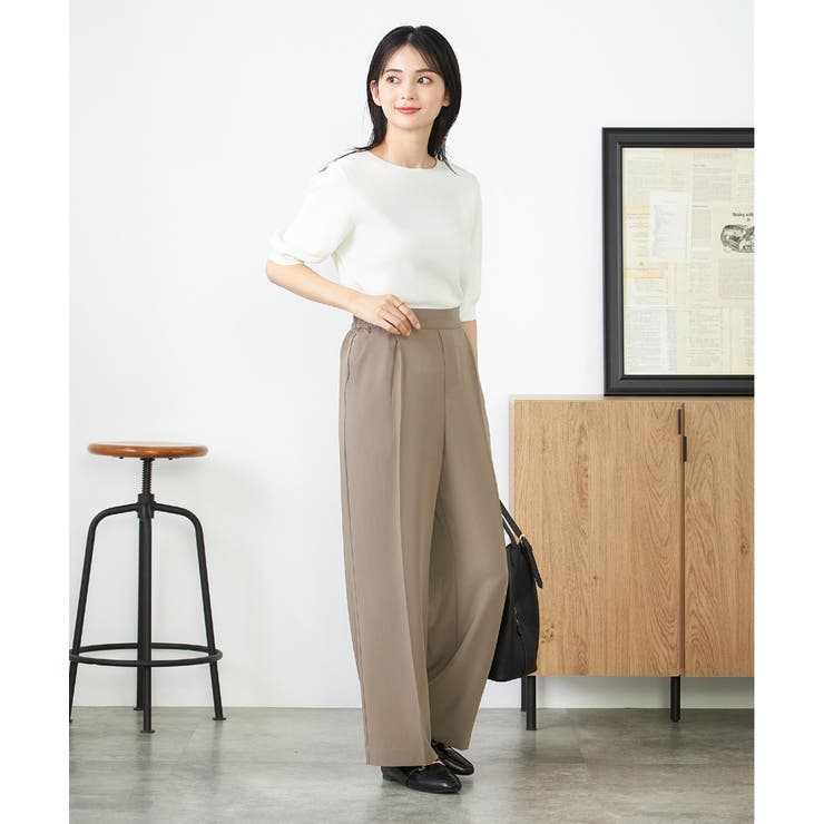 【接触冷感/UVカット/洗える】ボートネックハーフスリーブ美ラクるサマーニット | a.v.v【WOMEN】 | 詳細画像33 