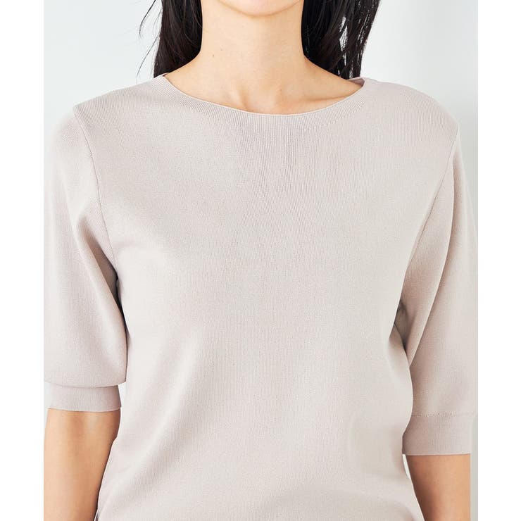 【接触冷感/UVカット/洗える】ボートネックハーフスリーブ美ラクるサマーニット | a.v.v【WOMEN】 | 詳細画像37 