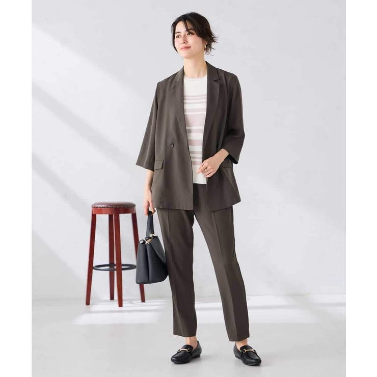 ハーフスリーブクルーネックサマーニット【洗える/接触冷感/UVカット】 | a.v.v【WOMEN】 | 詳細画像11 