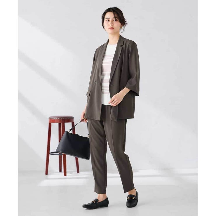 ハーフスリーブクルーネックサマーニット【洗える/接触冷感/UVカット】 | a.v.v【WOMEN】 | 詳細画像12 