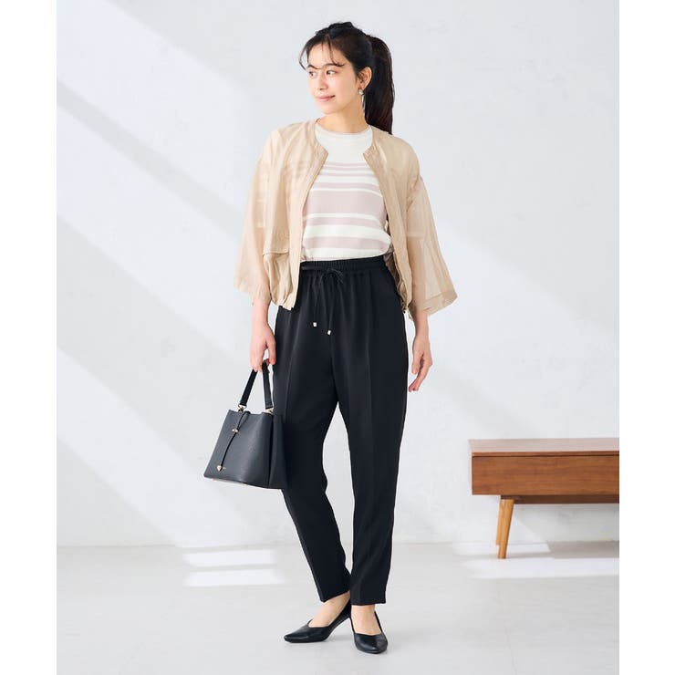 ハーフスリーブクルーネックサマーニット【洗える/接触冷感/UVカット】 | a.v.v【WOMEN】 | 詳細画像17 