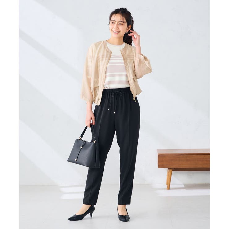 ハーフスリーブクルーネックサマーニット【洗える/接触冷感/UVカット】 | a.v.v【WOMEN】 | 詳細画像18 