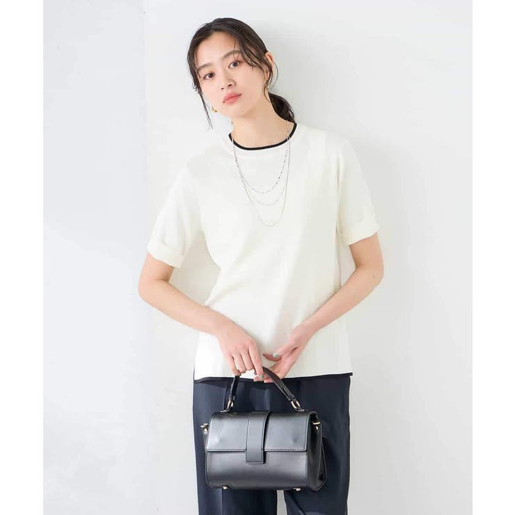 ハーフスリーブクルーネックサマーニット【洗える/接触冷感/UVカット】 | a.v.v【WOMEN】 | 詳細画像26 