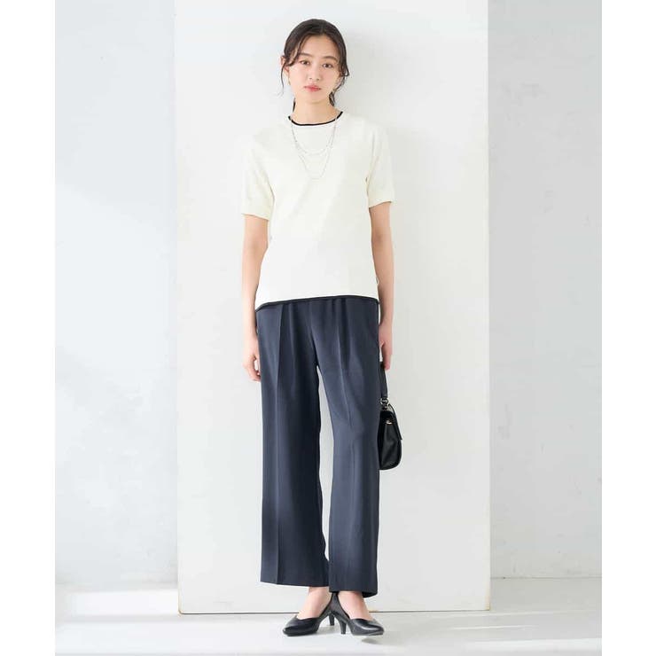 ハーフスリーブクルーネックサマーニット【洗える/接触冷感/UVカット】 | a.v.v【WOMEN】 | 詳細画像28 