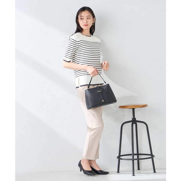 ハーフスリーブクルーネックサマーニット【洗える/接触冷感/UVカット】 | a.v.v【WOMEN】 | 詳細画像3 