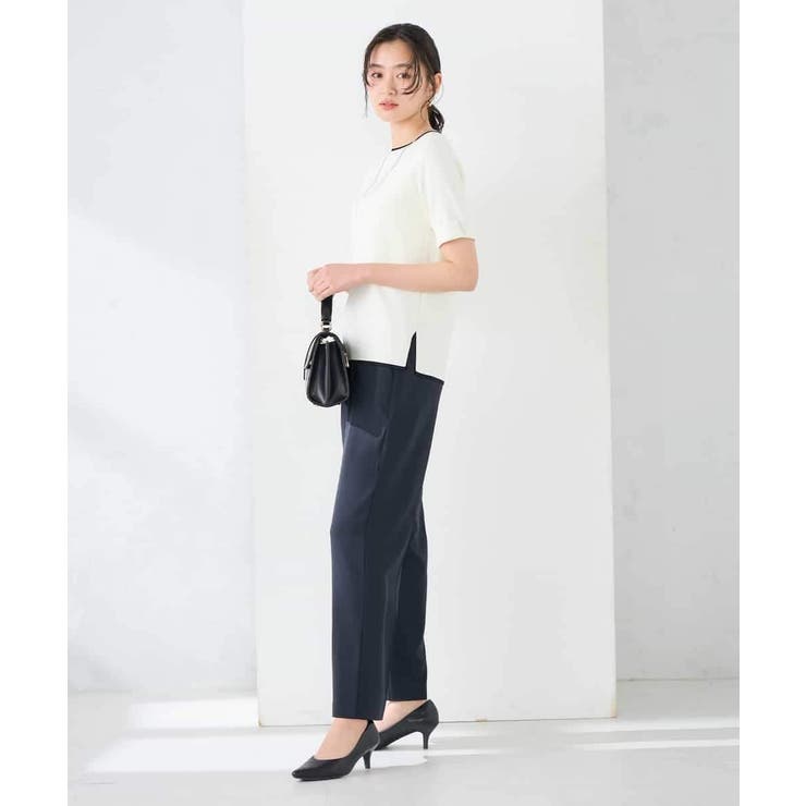 ハーフスリーブクルーネックサマーニット【洗える/接触冷感/UVカット】 | a.v.v【WOMEN】 | 詳細画像30 