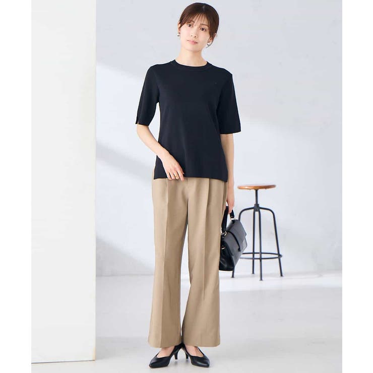 ハーフスリーブクルーネックサマーニット【洗える/接触冷感/UVカット】 | a.v.v【WOMEN】 | 詳細画像32 