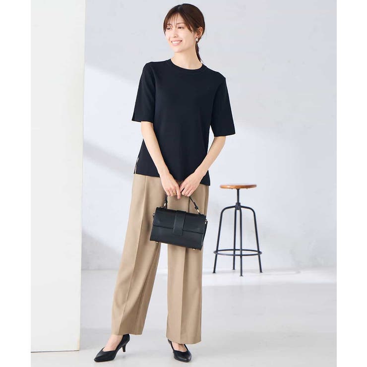 ハーフスリーブクルーネックサマーニット【洗える/接触冷感/UVカット】 | a.v.v【WOMEN】 | 詳細画像34 