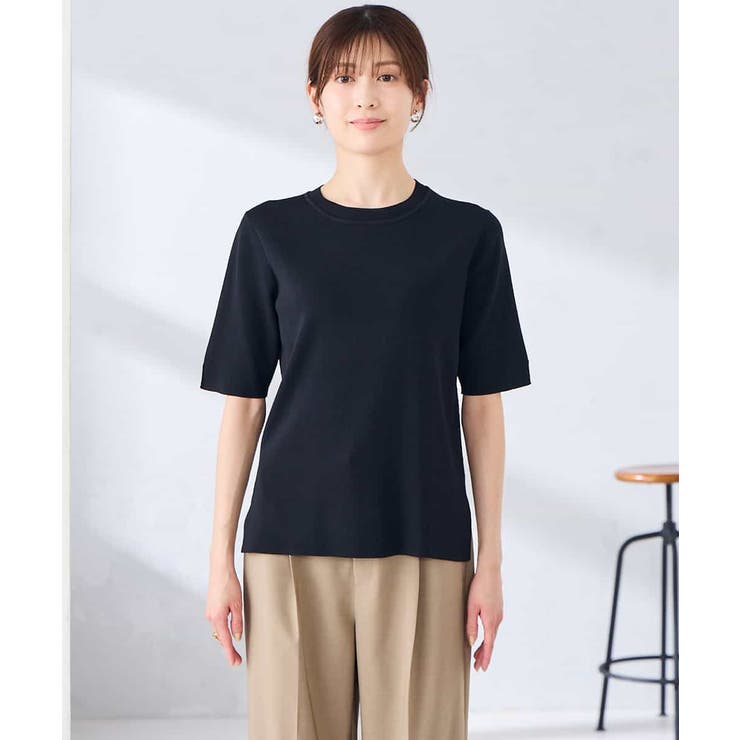 ハーフスリーブクルーネックサマーニット【洗える/接触冷感/UVカット】 | a.v.v【WOMEN】 | 詳細画像35 