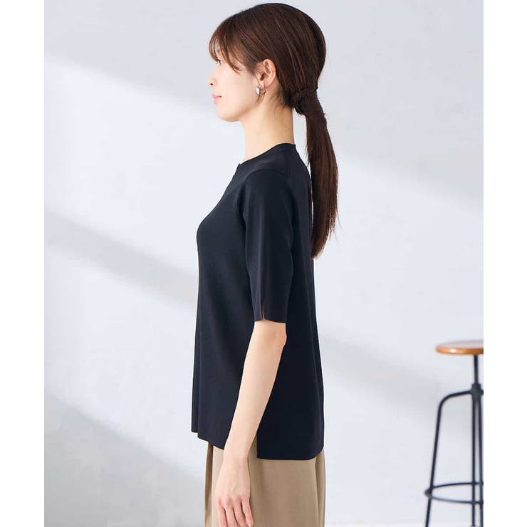 ハーフスリーブクルーネックサマーニット【洗える/接触冷感/UVカット】 | a.v.v【WOMEN】 | 詳細画像36 