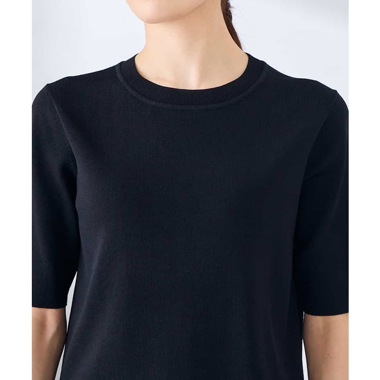 ハーフスリーブクルーネックサマーニット【洗える/接触冷感/UVカット】 | a.v.v【WOMEN】 | 詳細画像38 