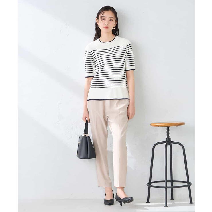 ハーフスリーブクルーネックサマーニット【洗える/接触冷感/UVカット】 | a.v.v【WOMEN】 | 詳細画像54 