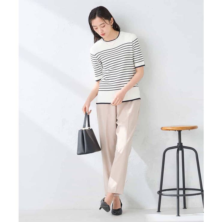 ハーフスリーブクルーネックサマーニット【洗える/接触冷感/UVカット】 | a.v.v【WOMEN】 | 詳細画像55 