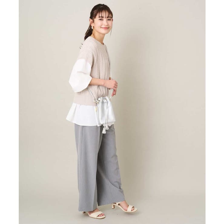 【2SET/洗える】ニットベスト＋ペプラムブラウス | a.v.v【WOMEN】 | 詳細画像24 