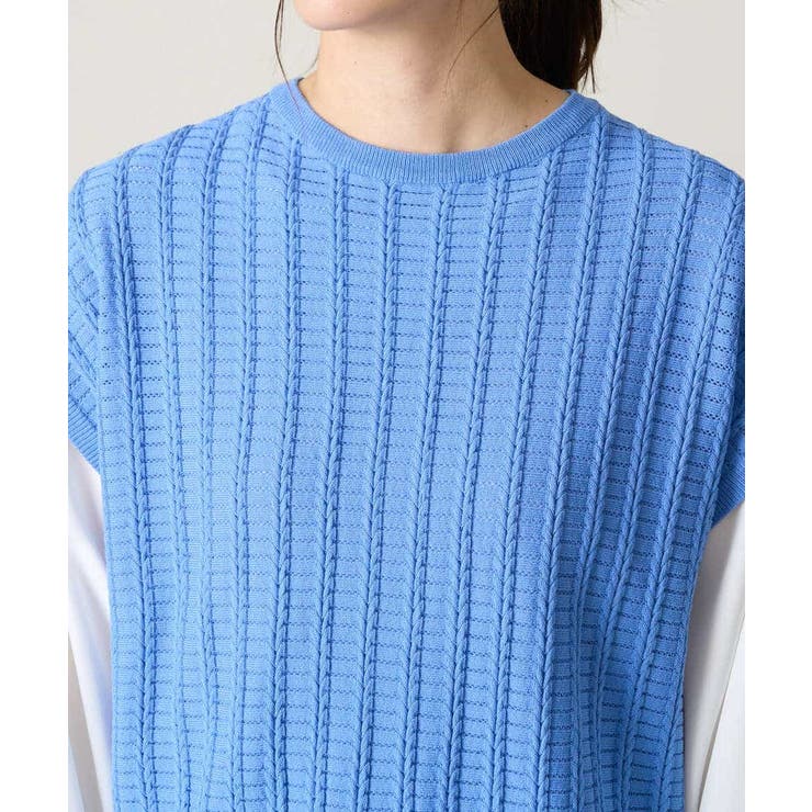 【2SET/洗える】ニットベスト＋ペプラムブラウス | a.v.v【WOMEN】 | 詳細画像44 