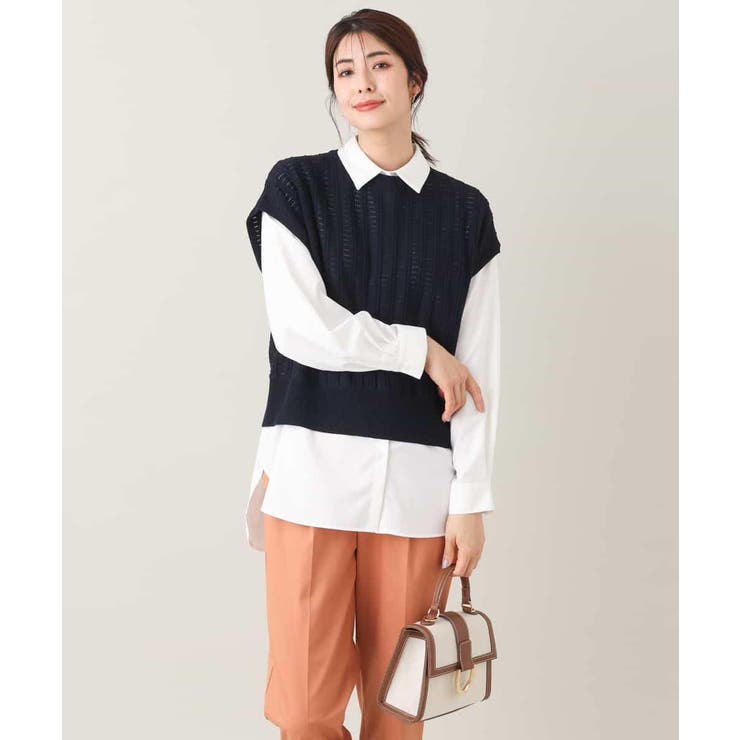 【2SET/洗える】ニットベスト＋ペプラムブラウス | a.v.v【WOMEN】 | 詳細画像76 