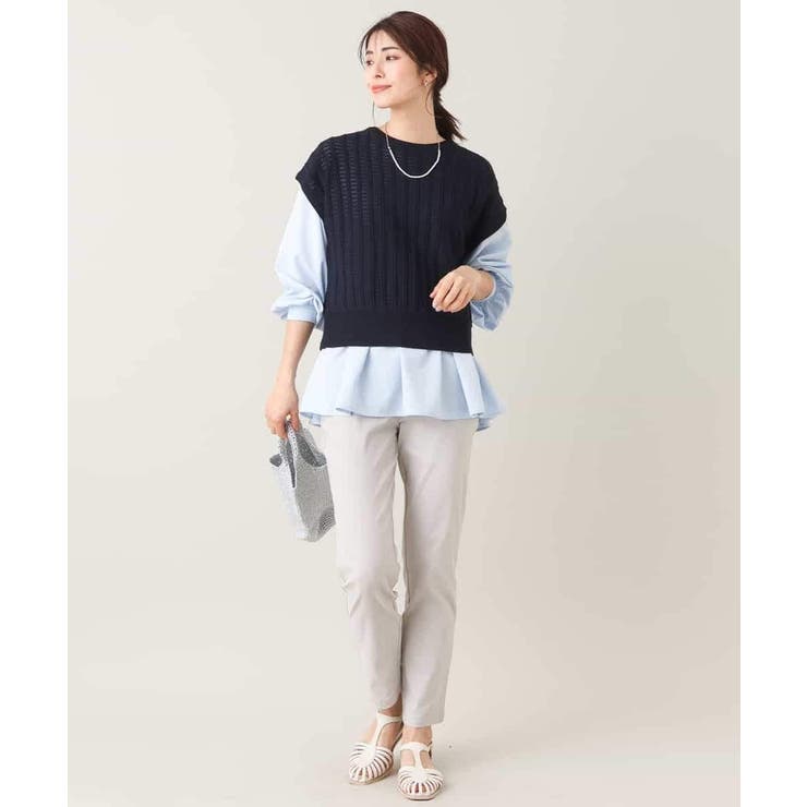 【2SET/洗える】ニットベスト＋ペプラムブラウス | a.v.v【WOMEN】 | 詳細画像87 