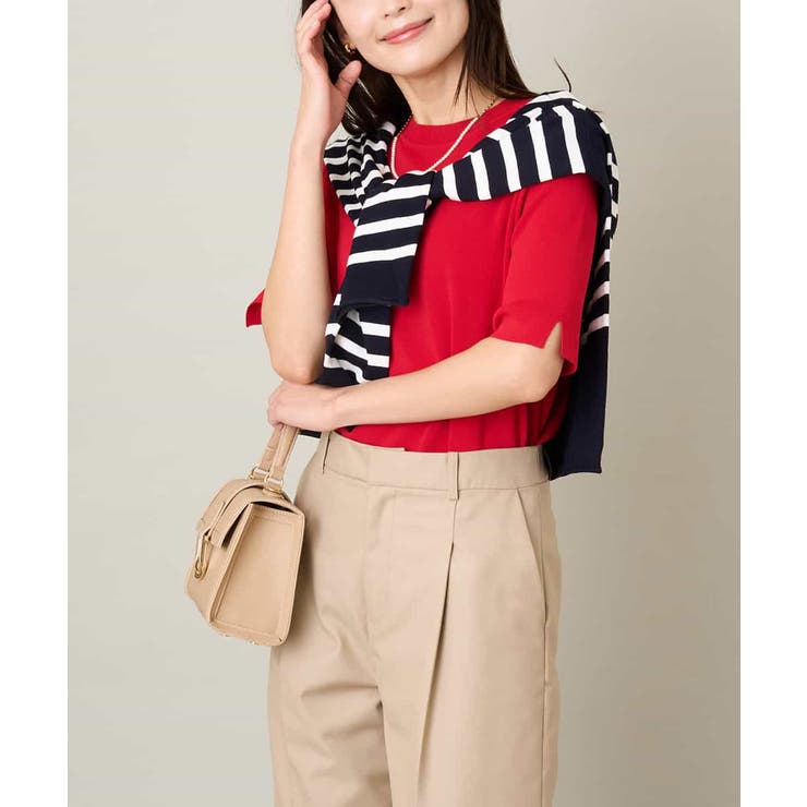 【洗える/UVカット】クルーネックニット | a.v.v【WOMEN】 | 詳細画像1 