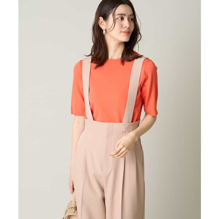 オレンジ | 【洗える/UVカット】クルーネックニット | a.v.v【WOMEN】