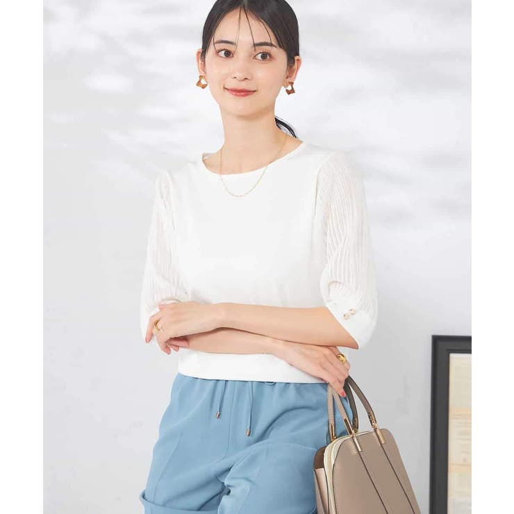 【接触冷感】プリーツスリーブサマーニット | a.v.v【WOMEN】 | 詳細画像20 