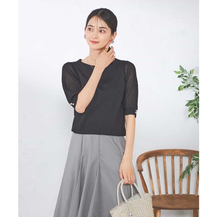 【接触冷感】プリーツスリーブサマーニット | a.v.v【WOMEN】 | 詳細画像30 