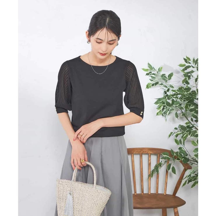 【接触冷感】プリーツスリーブサマーニット | a.v.v【WOMEN】 | 詳細画像31 