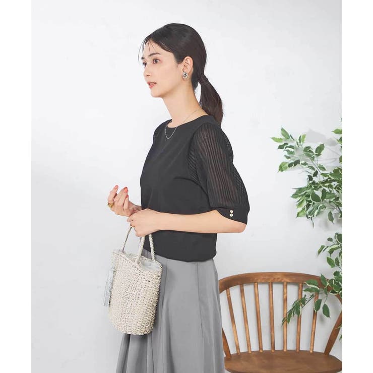 【接触冷感】プリーツスリーブサマーニット | a.v.v【WOMEN】 | 詳細画像32 