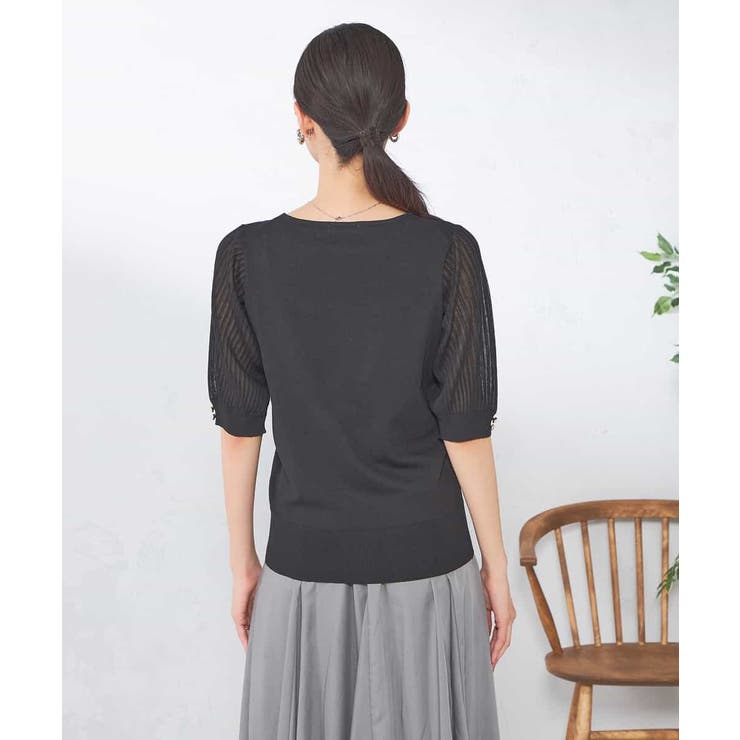 【接触冷感】プリーツスリーブサマーニット | a.v.v【WOMEN】 | 詳細画像5 