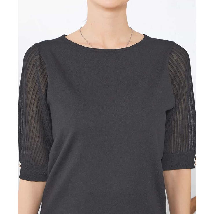 【接触冷感】プリーツスリーブサマーニット | a.v.v【WOMEN】 | 詳細画像6 