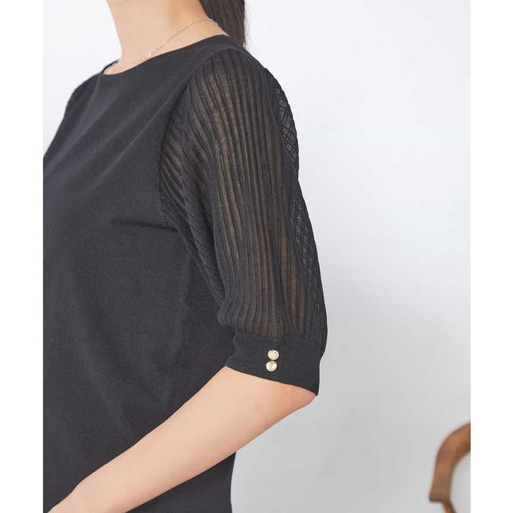 【接触冷感】プリーツスリーブサマーニット | a.v.v【WOMEN】 | 詳細画像7 