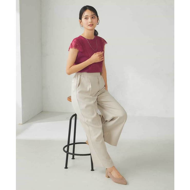 レーストリムフレンチスリーブサマーニット | a.v.v【WOMEN】 | 詳細画像12 