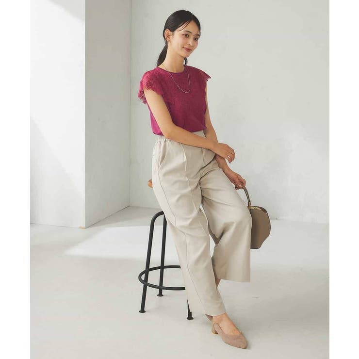 レーストリムフレンチスリーブサマーニット | a.v.v【WOMEN】 | 詳細画像13 