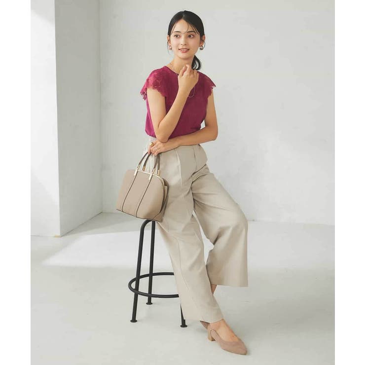 レーストリムフレンチスリーブサマーニット | a.v.v【WOMEN】 | 詳細画像14 