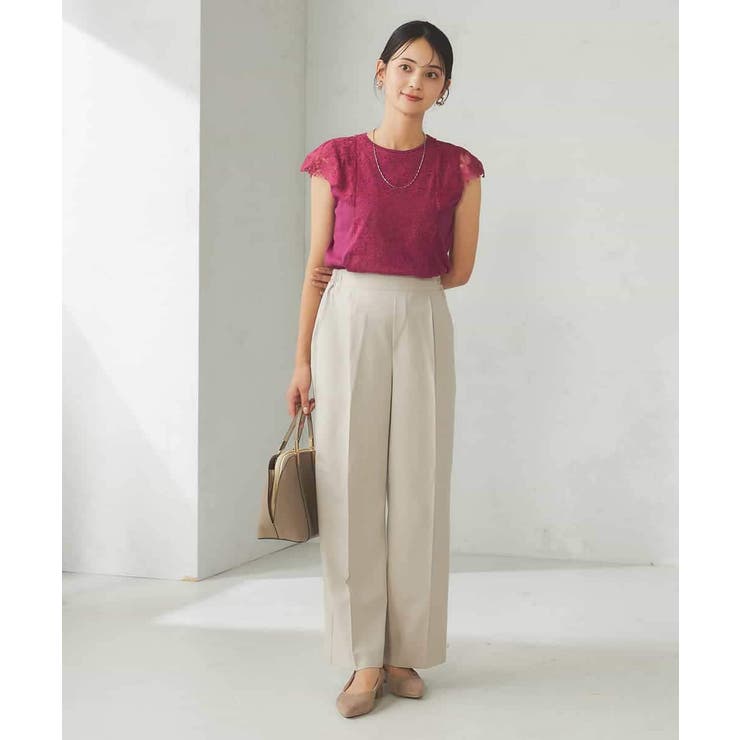 レーストリムフレンチスリーブサマーニット | a.v.v【WOMEN】 | 詳細画像8 