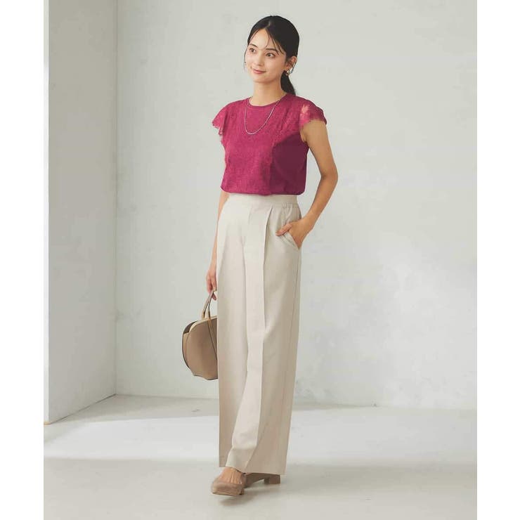 レーストリムフレンチスリーブサマーニット | a.v.v【WOMEN】 | 詳細画像9 