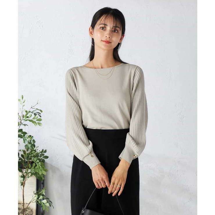 プリーツスリーブニット | a.v.v【WOMEN】 | 詳細画像31 