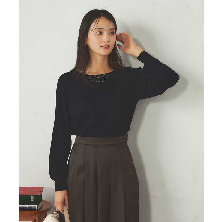 プリーツスリーブニット | a.v.v【WOMEN】 | 詳細画像4 