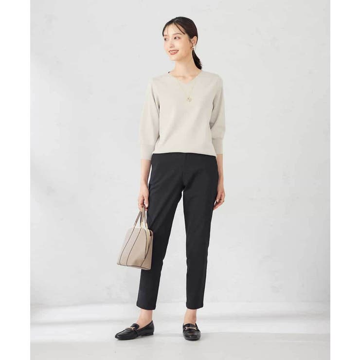 【UVカット/洗える】Vネック美ラクるパフスリーブニット | a.v.v【WOMEN】 | 詳細画像19 