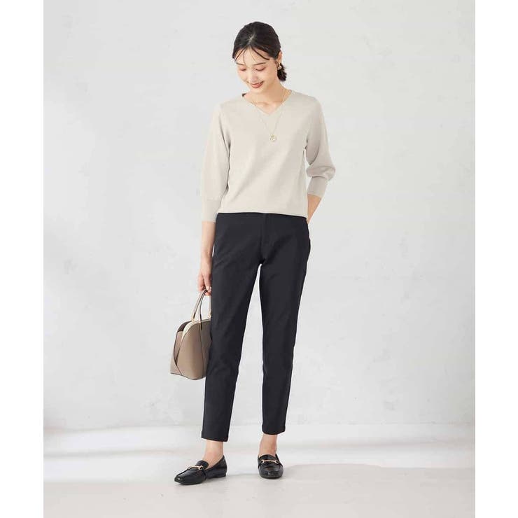 【UVカット/洗える】Vネック美ラクるパフスリーブニット | a.v.v【WOMEN】 | 詳細画像20 